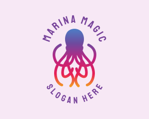 Octopus Tentacle Sea Creature logo design