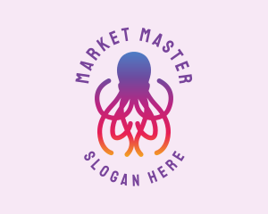 Octopus Tentacle Sea Creature logo design