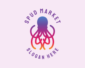 Octopus Tentacle Sea Creature logo design