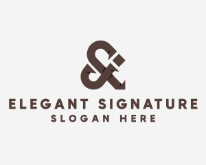 Bronze Ampersand Ligature logo design