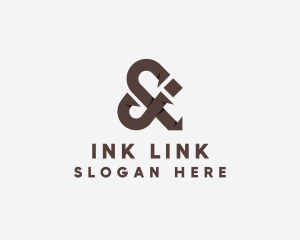 Bronze Ampersand Ligature logo design