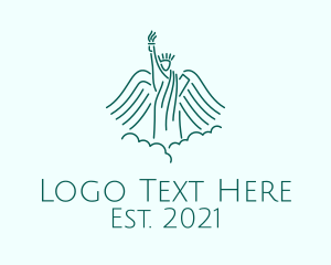 Green Liberty Angel  logo