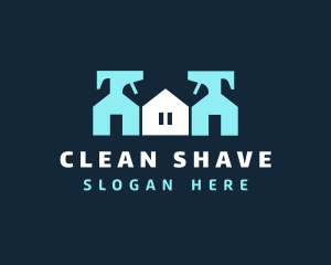 House Cleaning Spray Bottle logo design