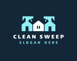 House Cleaning Spray Bottle logo design