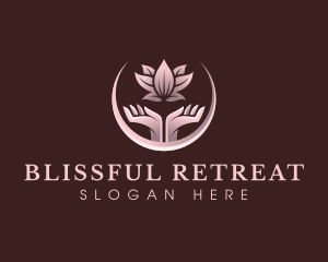 Lotus Hand Relaxation logo design