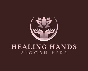 Lotus Hand Relaxation logo design