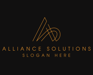 Minimalist Letter A Company logo design