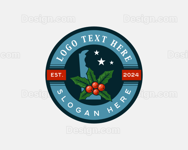 Delaware American Holly Fruit Logo