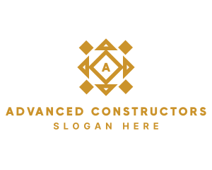 Golden Diamond Tile logo design