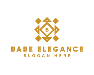 Golden Diamond Tile logo design