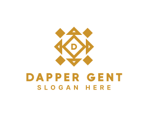 Golden Diamond Tile logo design