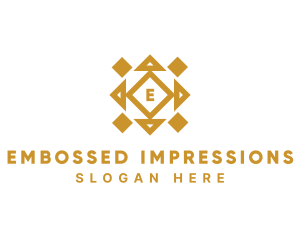 Golden Diamond Tile logo design