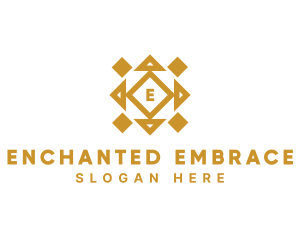 Golden Diamond Tile logo design