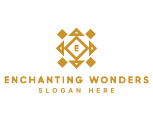 Golden Diamond Tile logo design