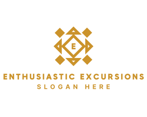 Golden Diamond Tile logo design