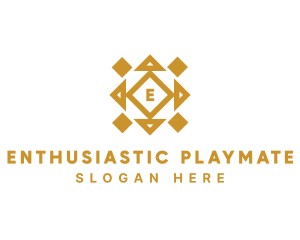 Golden Diamond Tile logo design