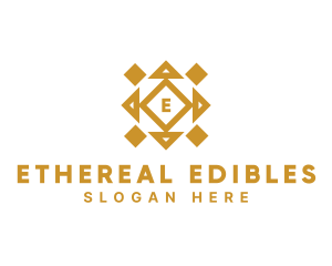 Golden Diamond Tile logo design