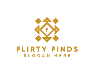 Golden Diamond Tile logo design