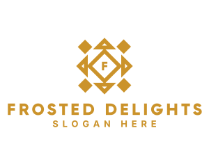 Golden Diamond Tile logo design