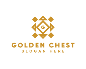 Golden Diamond Tile logo design