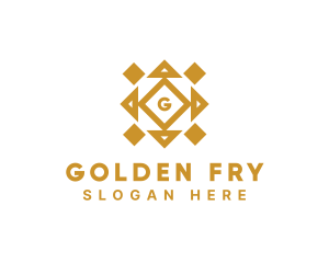 Golden Diamond Tile logo design