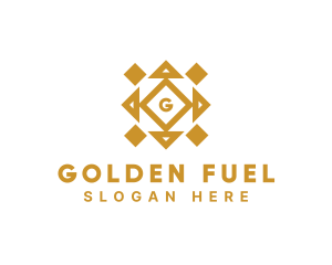 Golden Diamond Tile logo design