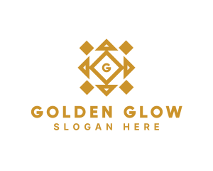 Golden Diamond Tile logo design