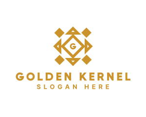 Golden Diamond Tile logo design