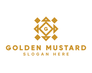 Golden Diamond Tile logo design