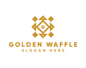 Golden Diamond Tile logo design