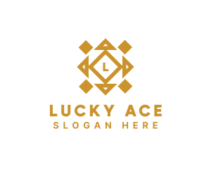 Golden Diamond Tile logo design