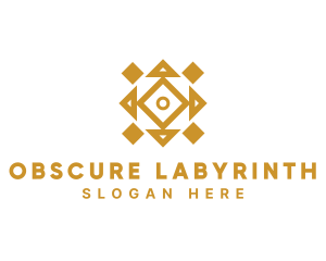 Golden Diamond Tile logo design