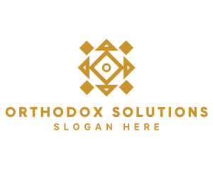 Golden Diamond Tile logo design