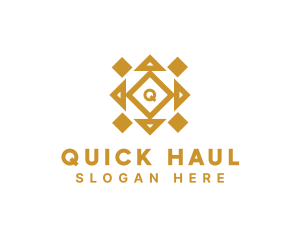 Golden Diamond Tile logo design