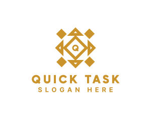 Golden Diamond Tile logo design