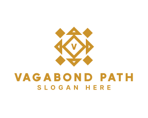 Golden Diamond Tile logo design