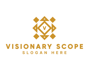 Golden Diamond Tile logo design