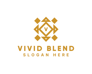 Golden Diamond Tile logo design