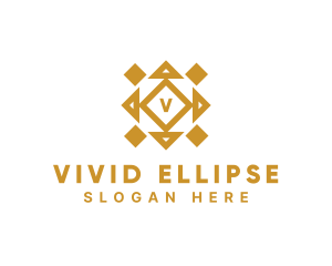 Golden Diamond Tile logo design