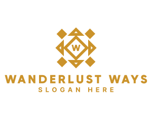 Golden Diamond Tile logo design