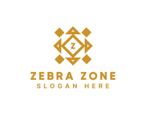 Golden Diamond Tile logo design