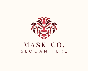 Ornament Traditional Mask logo