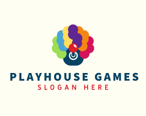 Clown Game Joystick logo design