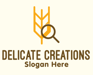 Wheat Magnifying Glass logo design