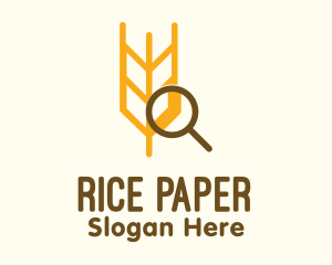 Wheat Magnifying Glass logo design