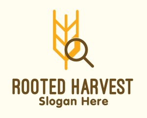 Wheat Magnifying Glass logo design