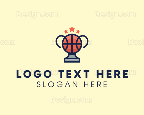 Basketball Tournament Trophy Logo