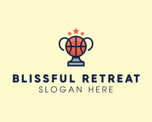 Basketball Tournament Trophy Logo