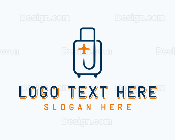 Plane Luggage Delivery Logo