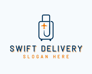 Plane Luggage Delivery logo design